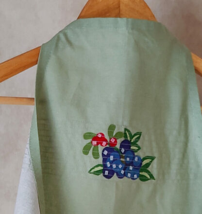 Green Blueberry Collage Apron - Image 4